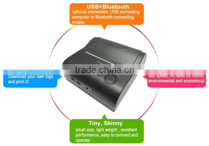 Mini Thermal Printer 80mm Paper Width Mobile Printer Wireless IMP005