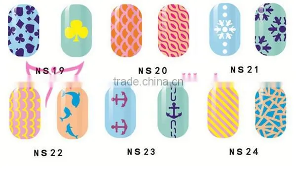 Hot blue butterfly design nail stencil sticker decals and stencil wraps