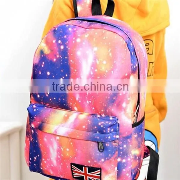Multicolor Canvas Teenage backpack school bags for high school girls