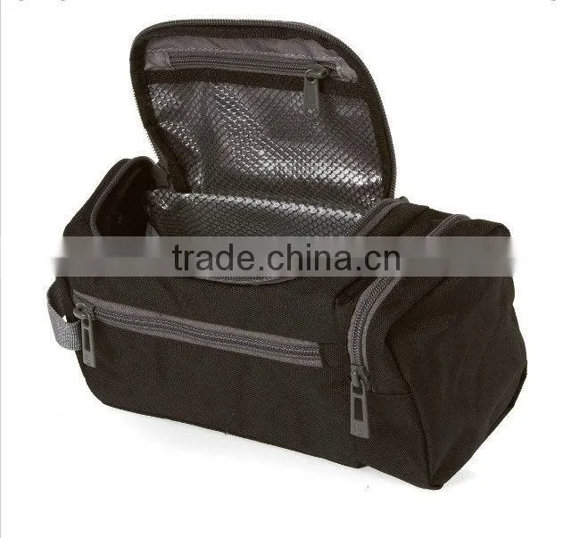 High Quality Durable 600D outer Tripper toilet Kit Bag /cosmetic pouch /Journey wash bag with multi-pocket