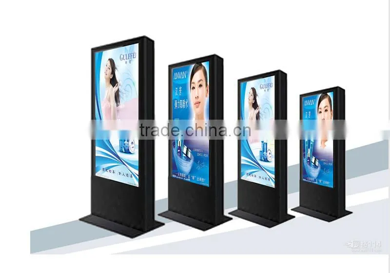 Outdoor Touch Screen Kiosk,Lcd Screen Advertising with protection layer of ultrathin, high light perfectly clear tempered glass