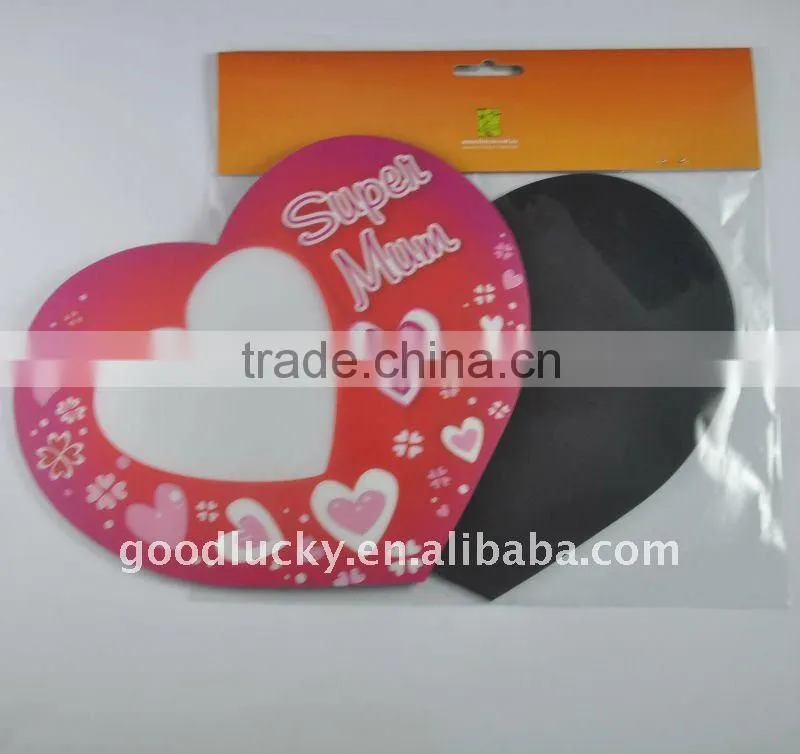 Heart shape gift EVA photo mouse pad for promotion
