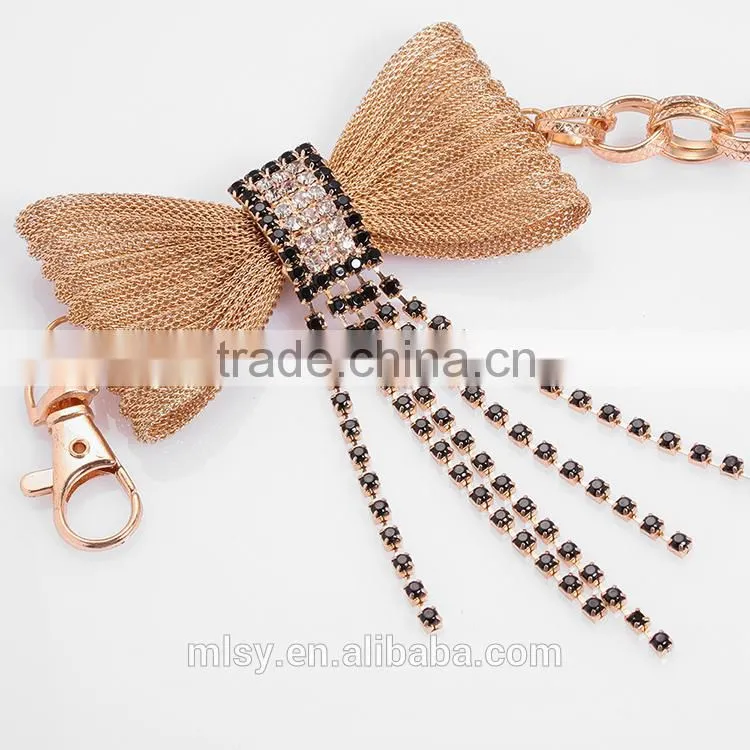 Wholesale new gold chain design with rhinestone Brightness F1-80097