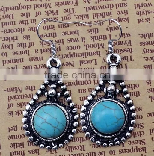 New Arrival Charming Water Drop Turquoise Drop Earrings Fashion Jewelry