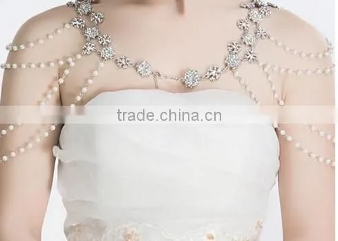 New Arrival Bride Wedding Fashion gold sexy body chain good shouder body chain