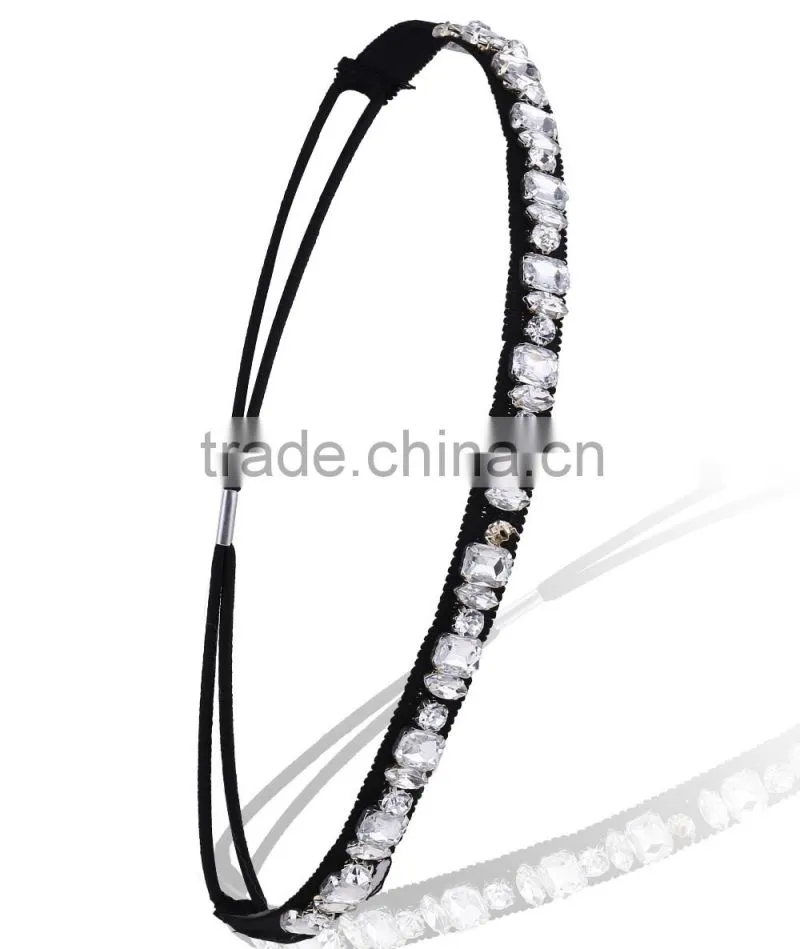 Women Lady Headband Crystal Elastic Hair Band For Wedding Bridal Party Hair Hoop