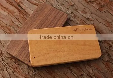 wooden power bank 4000 mah for mobile phone MP3 MP4