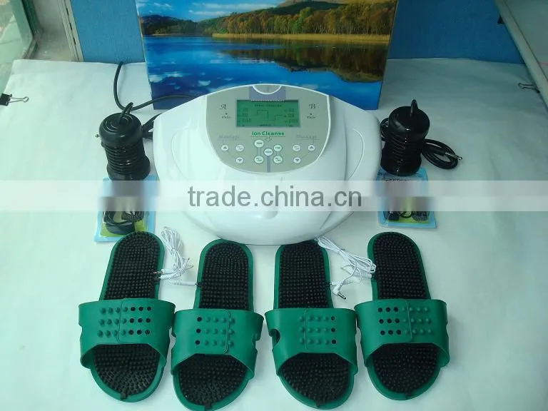 Acupuncture detox foot spa equipment with massage slippers for two people