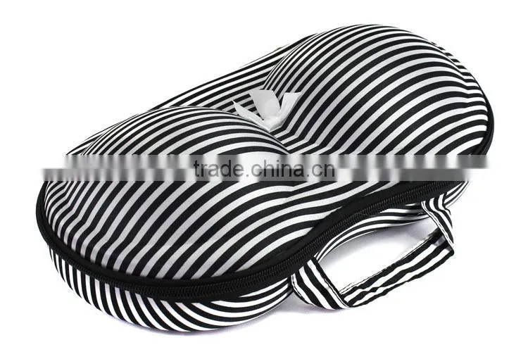 Portable travel bra hard case storage lingerie bag
