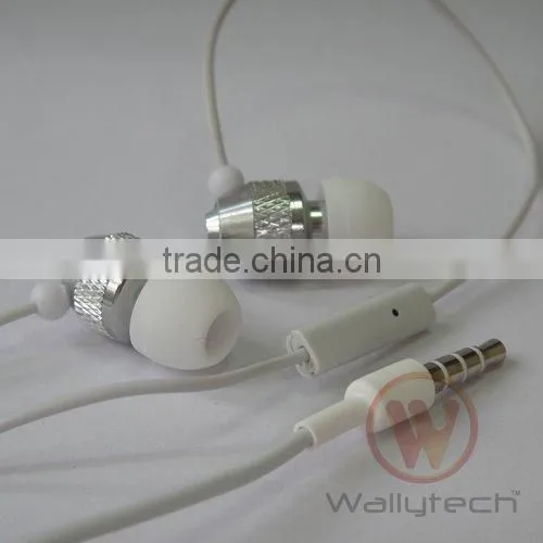 Wallytech Metal Stereo Earphone For iPhone For iPad For iPod