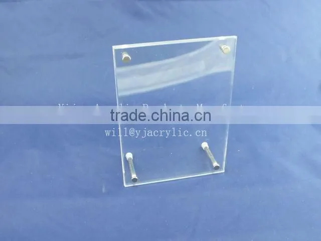 acrylic picture frame with metal feet