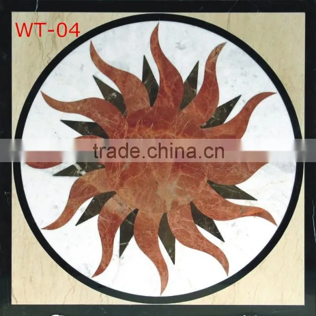 WT-05 rectangle water jet marble floor medallion
