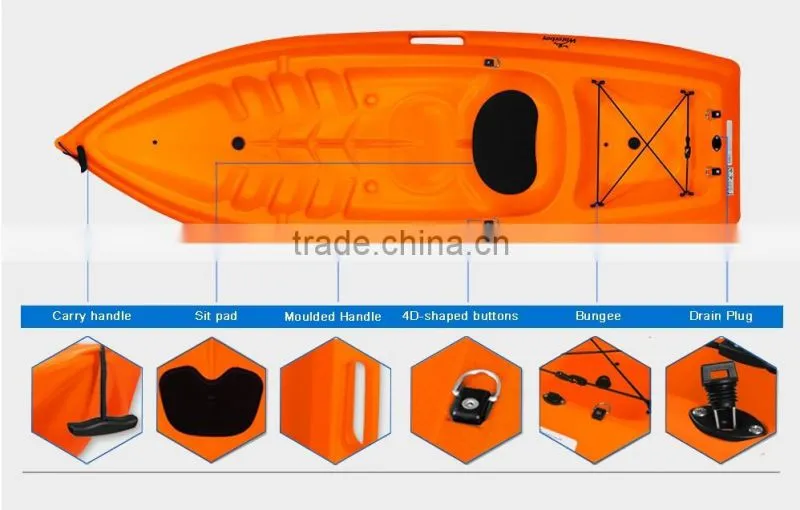 Hot Sale Two Person Plastic River Boat For Kids