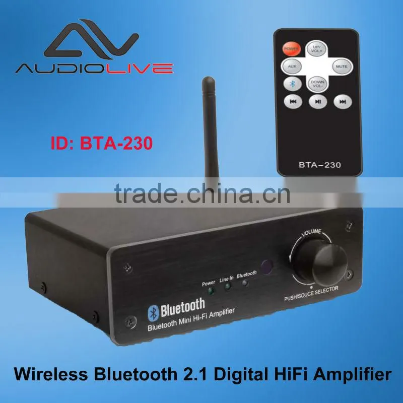 with remote control BTA-230 30w at 8 ohm mini hi-fi Bluetooth Amplifier