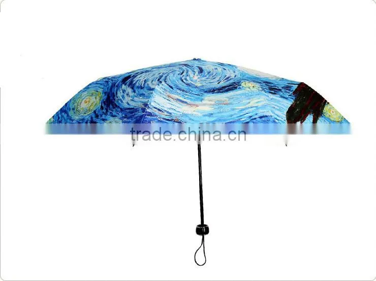 2014 van gogh oil painting Hot Sale Promotion Folding Umbrella