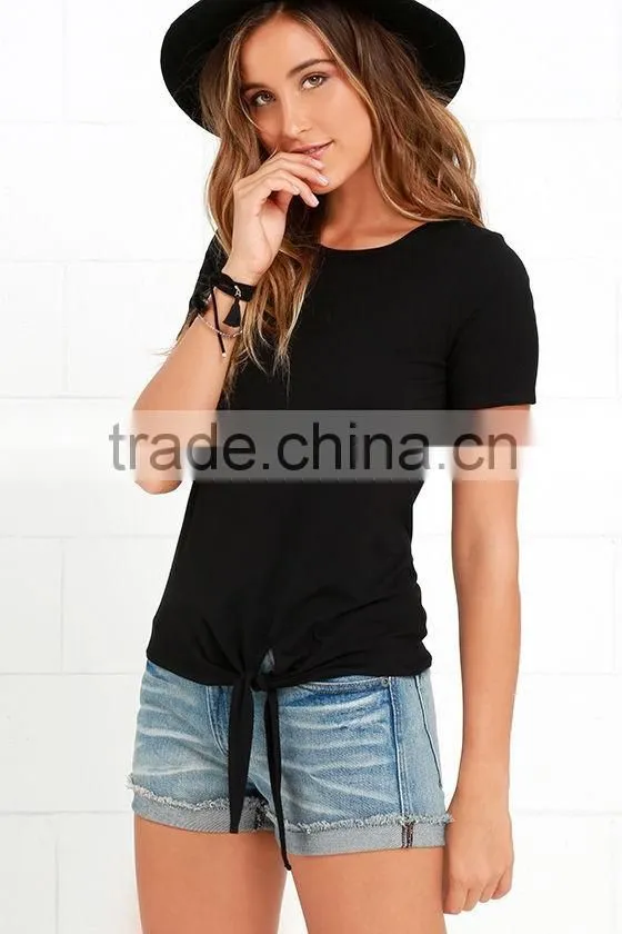 China wholesale cheap shirts designs fashion black shirts for women