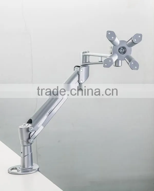 adjustable gas spring lcd monitor arm can be stopped in any angle folding lcd monitor stand arm