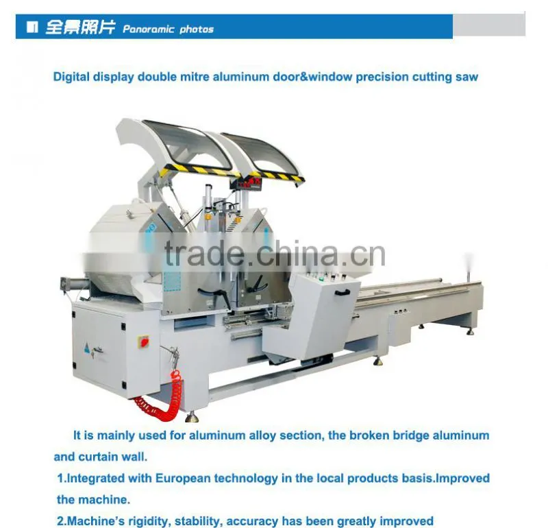 Aluminium profile cutting machine/Digital display double head miter cutting saw machine
