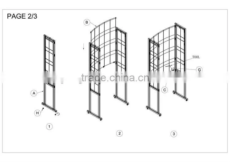 Ceramic/Stone/Mosaic/Tile Display Rack Floor Standing Promotion Shelf