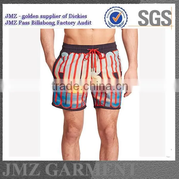 wholesale custom OEM polyester beach shorts swimwear for youth 18 boys your own design clothing new products 2015 low moq