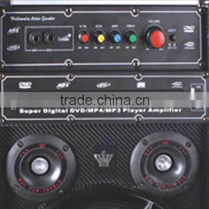 best bass active wooden 10 inch speaker with USB/FM/DVD