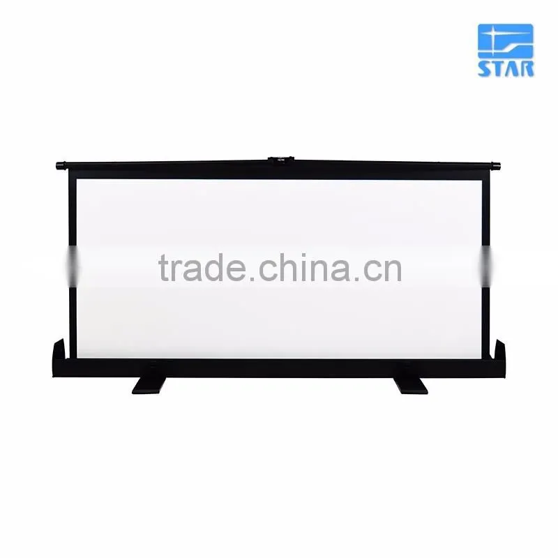 60" pull up Portable floor up screen with hydraulic damping equipment
