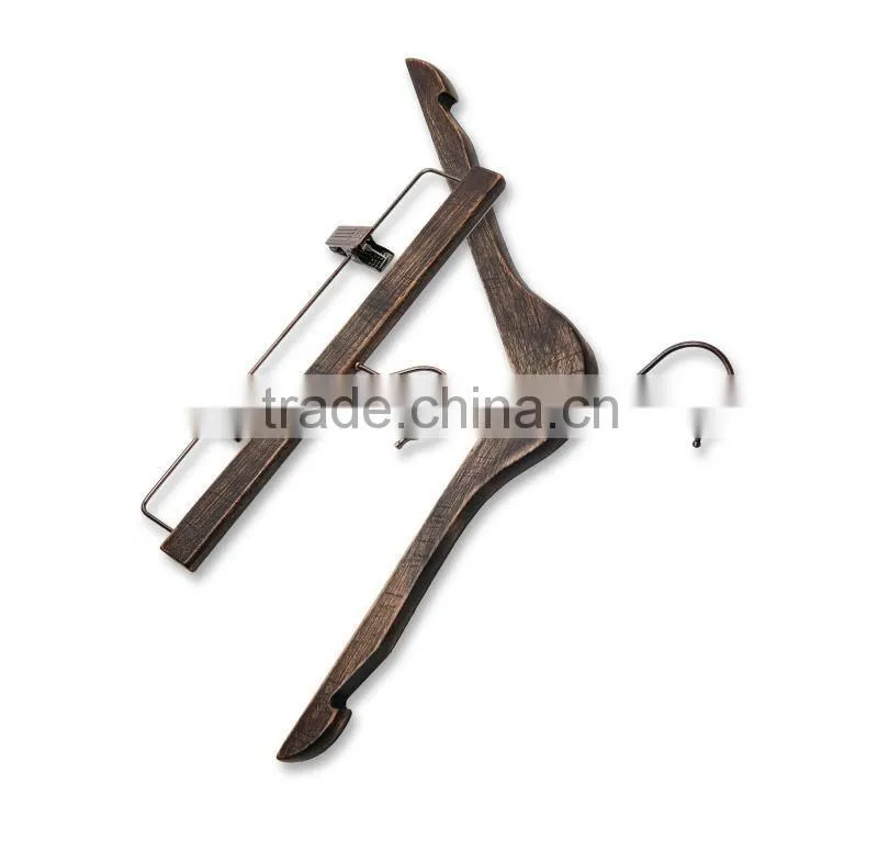 SERIE ANTIQUE CLOTHES AND PANT WOODEN HANGER