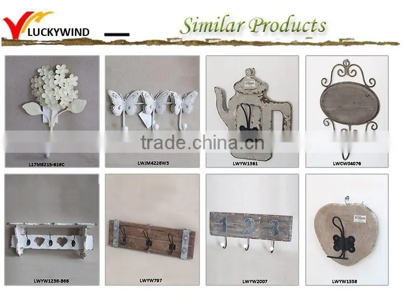 flower craft clothes vintage iron coat hook