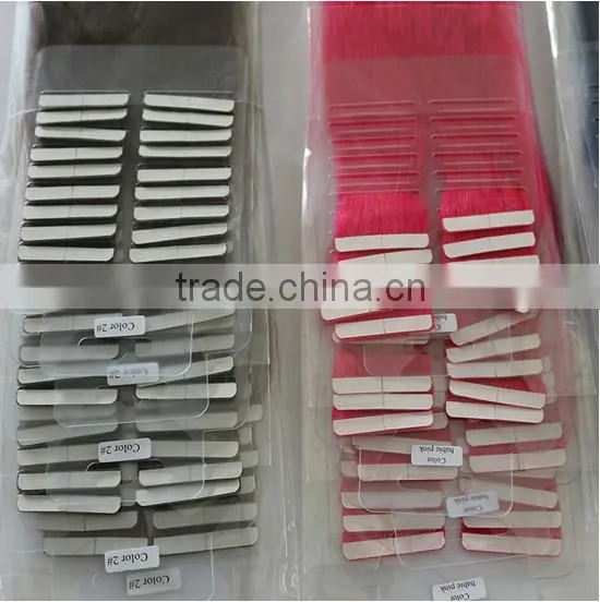 Human hair tape extensions,highlight tape hair extensions