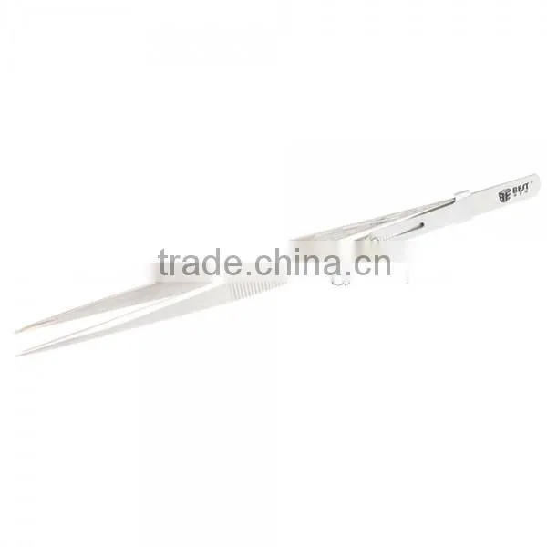 BEST-F1 202 High Rigidity Stainless Steel Eyelash Tweezers Jewelry Tweezers