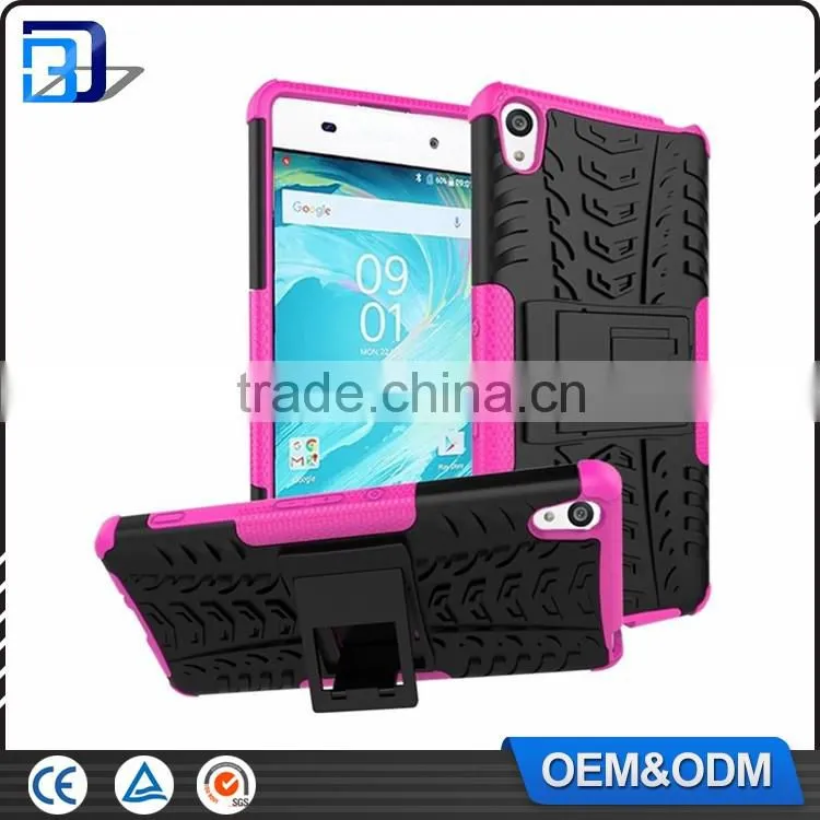 New Products Slim 2 in 1 PC + TPU Hybird Armor Rugged Case Cover for Sony Xperia XA With Stand, for sony xperia xa case