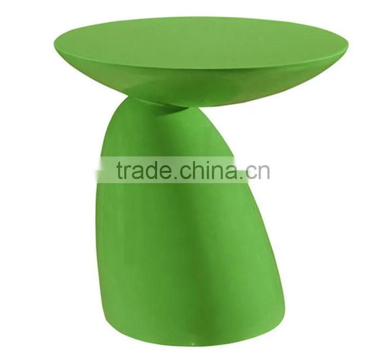 Modern Flow Fiberglass Side Table, Mushroom Shape
