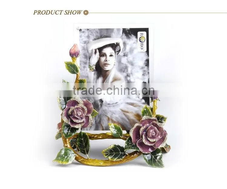 RORO Beautiful Life rose crystal glass enamel photo frame picture frame
