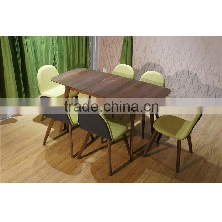 Malaysia Style Rubber Solid Wood Dining Chair and Table Set