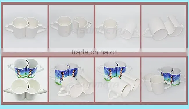 heart shape ceramic couple mug,wholesale white couple mug