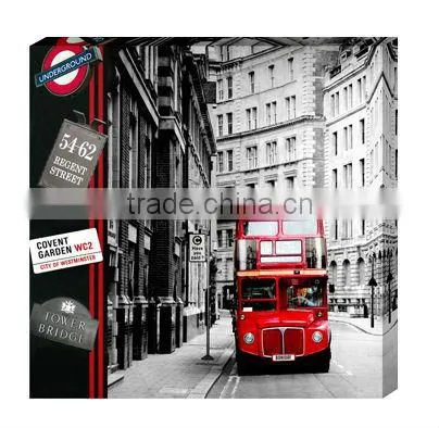 London bus printed woodenwall plaques deco