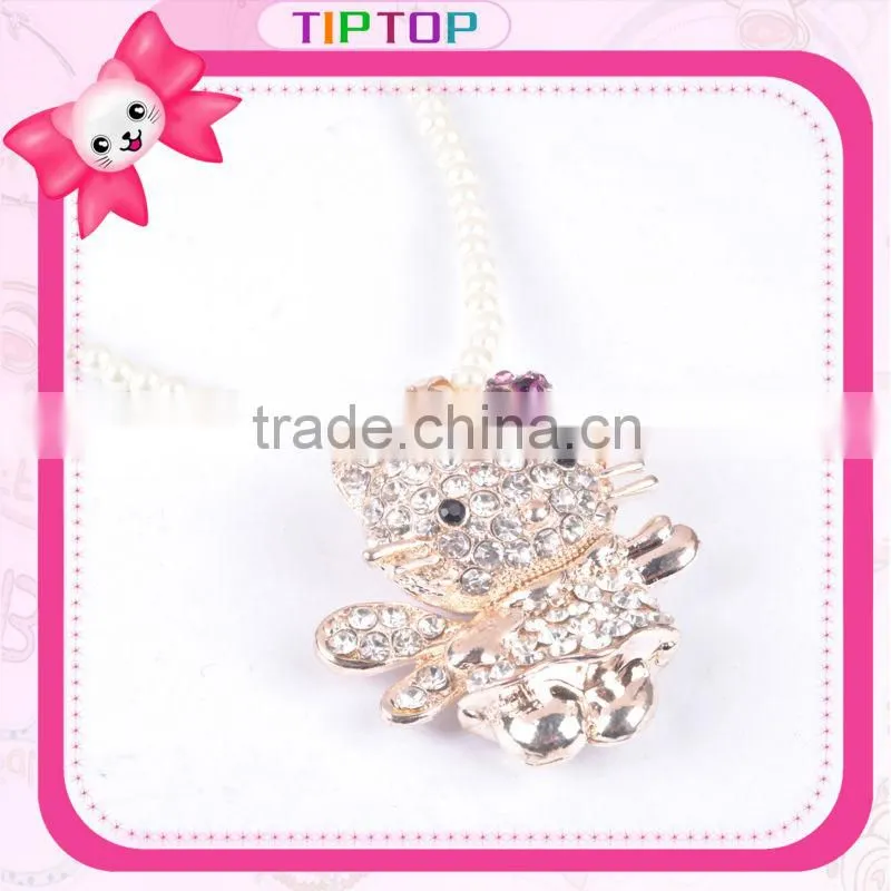 Zinc Alloy Lovely Cat Shape Kid's Necklace