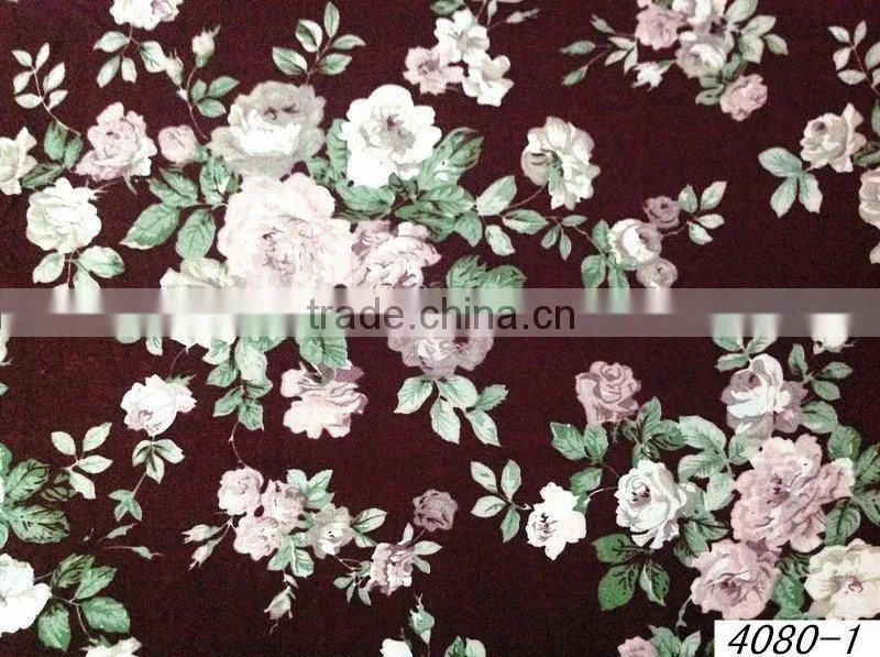Flower Designs Rayon Print Fabric