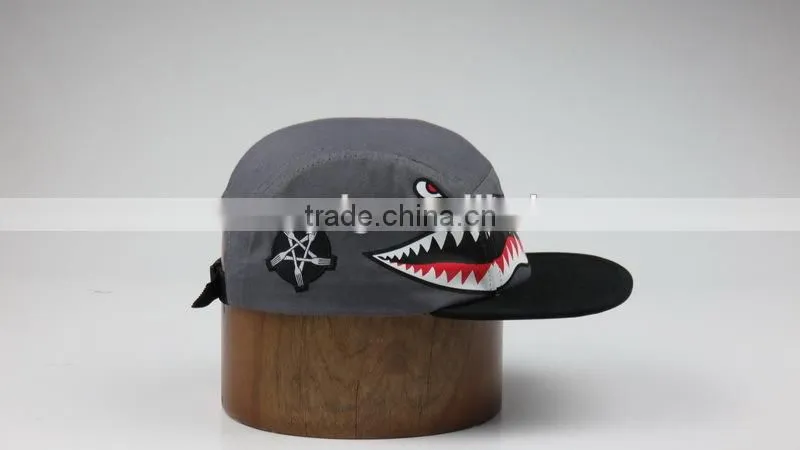 100% cotton flat brim sports cap with nice printed logo