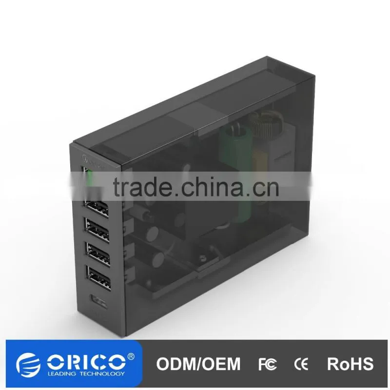 2016 OEM/TSL-6U 6-Port QC2.0+TYPE-C Desktop intelligent Desk Charger