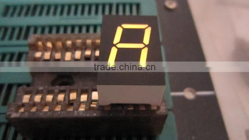 0.56 inch 1 digit, yellow color 7 segment led display