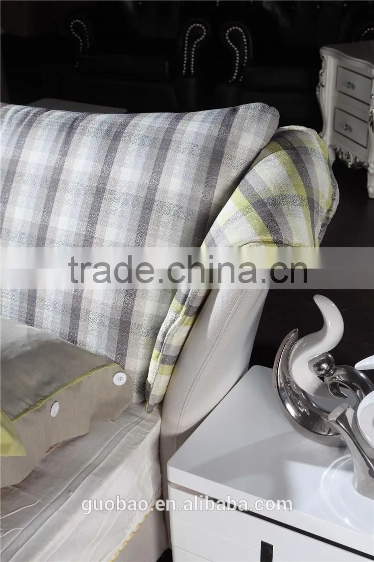 G1507 Fabric upholstered modern bed/latest bed designs/fancy bed design