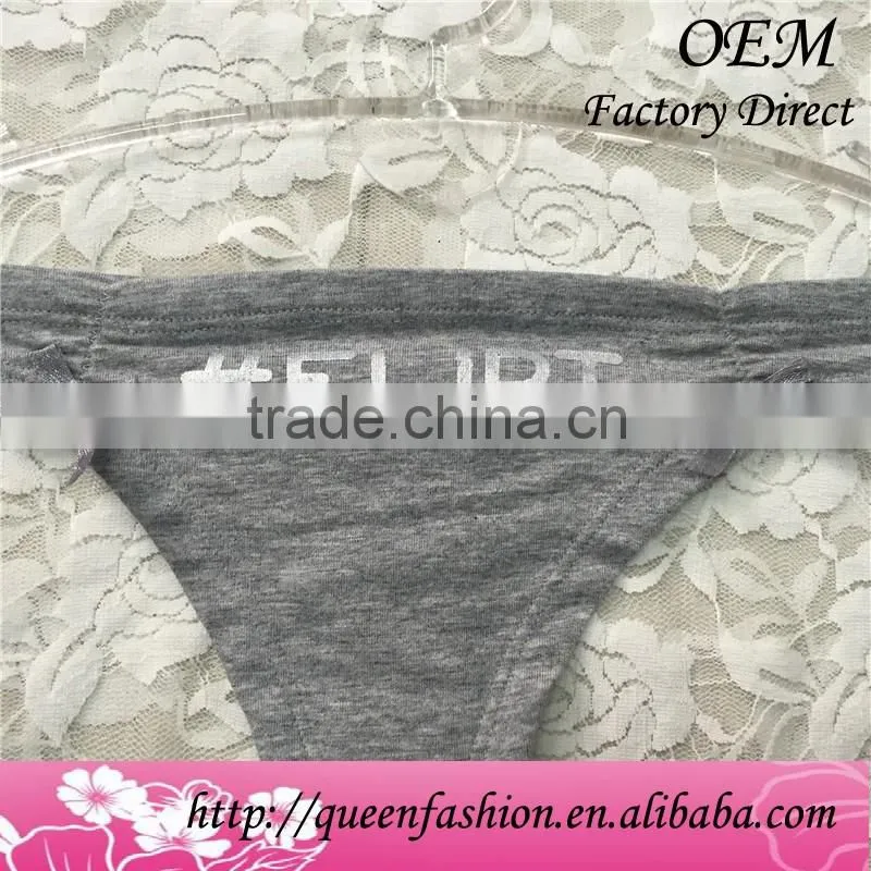 Light pure color Good quality Thong Anti-Static Good quality woman underwear camouflage T-back