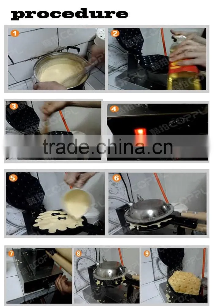 Popular snack equipment Commercial Electric Egg Waffle Maker Egg Puff Maker Bubble Waffle Maker For Sale