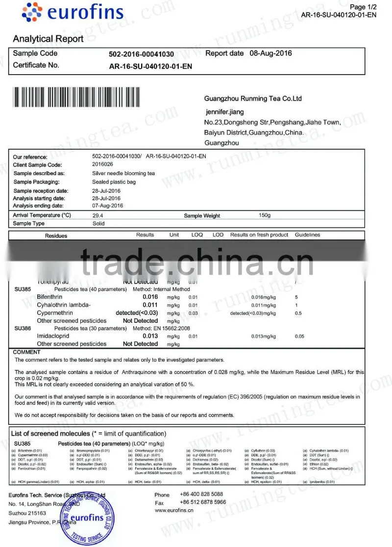 Chinese Characteristic G20 Gift Tea Sunrise Blooming Flower Tea