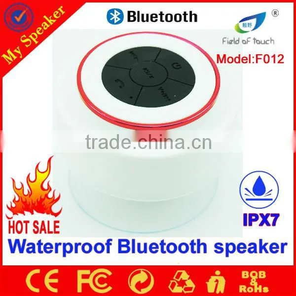 F012 black/orange color floating waterproof bluetooth speaker