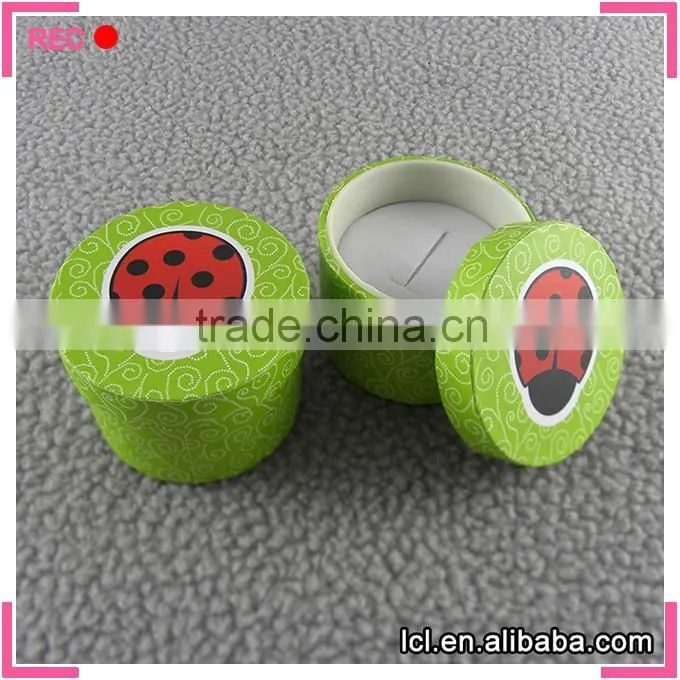 Printed paper round box, low price paper ring box