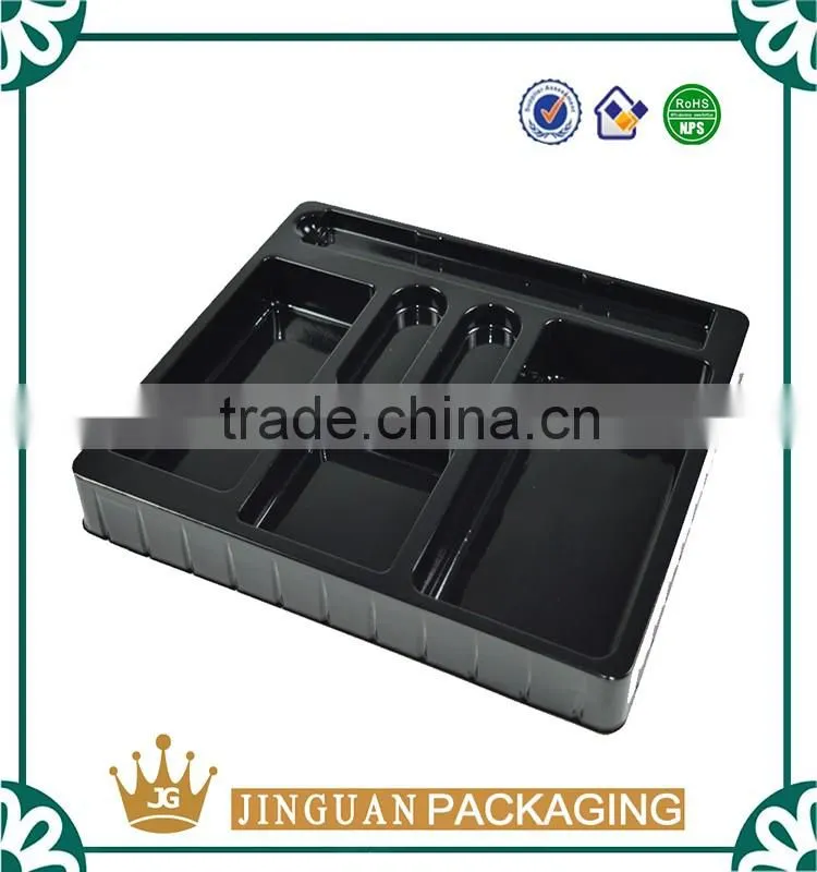 Plastic Black PVC Cosmetics Container With Custom Logo