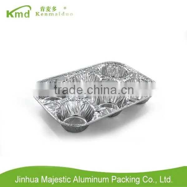 6 Cavity Aluminum cake tart muffin pan