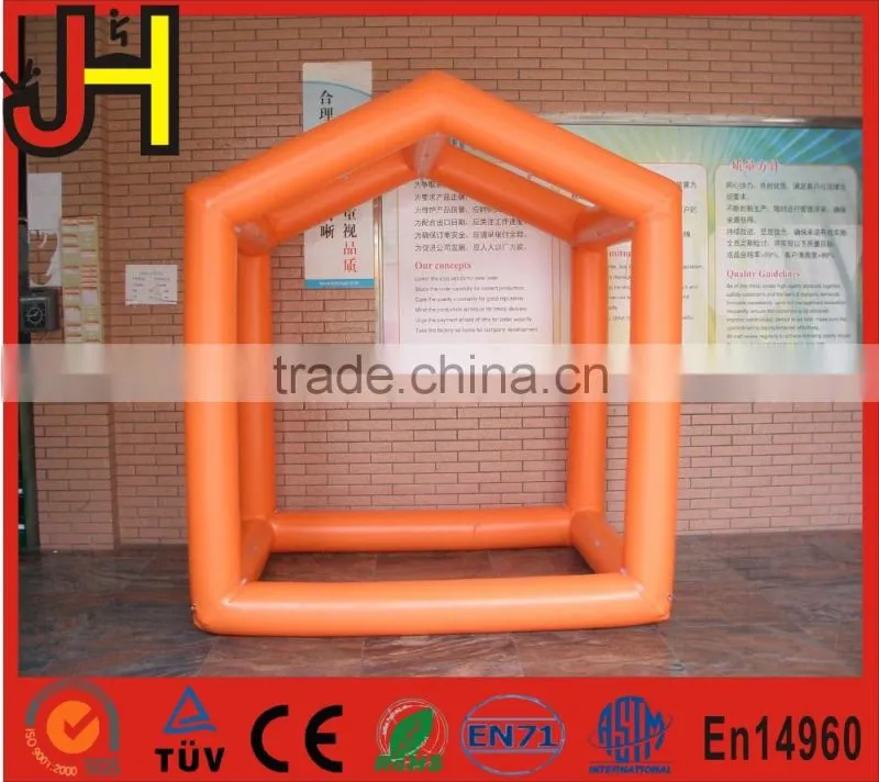 Portable removable inflatable cage, inflatable washroom tent